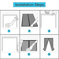 GOUER Mosquito Screen Door, 130x215cm Keep Bugs Out