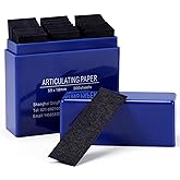 Dental Articulating Paper 300 PCS, Plastic Dispenser Blue 100 Micron Bite Articulating Paper &amp; Film Doubled Side - 55 x 18 x 0.1mm - 12 Months Warranty