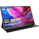 InnoView Portable Monitor, 15.6 Inch FHD 1080P HDMI USB C Second External Monitor for Laptop, Desktop, MacBook, Phones, Tablet, PS5/4, Xbox, Switch, Built-in Speaker with Protective Case