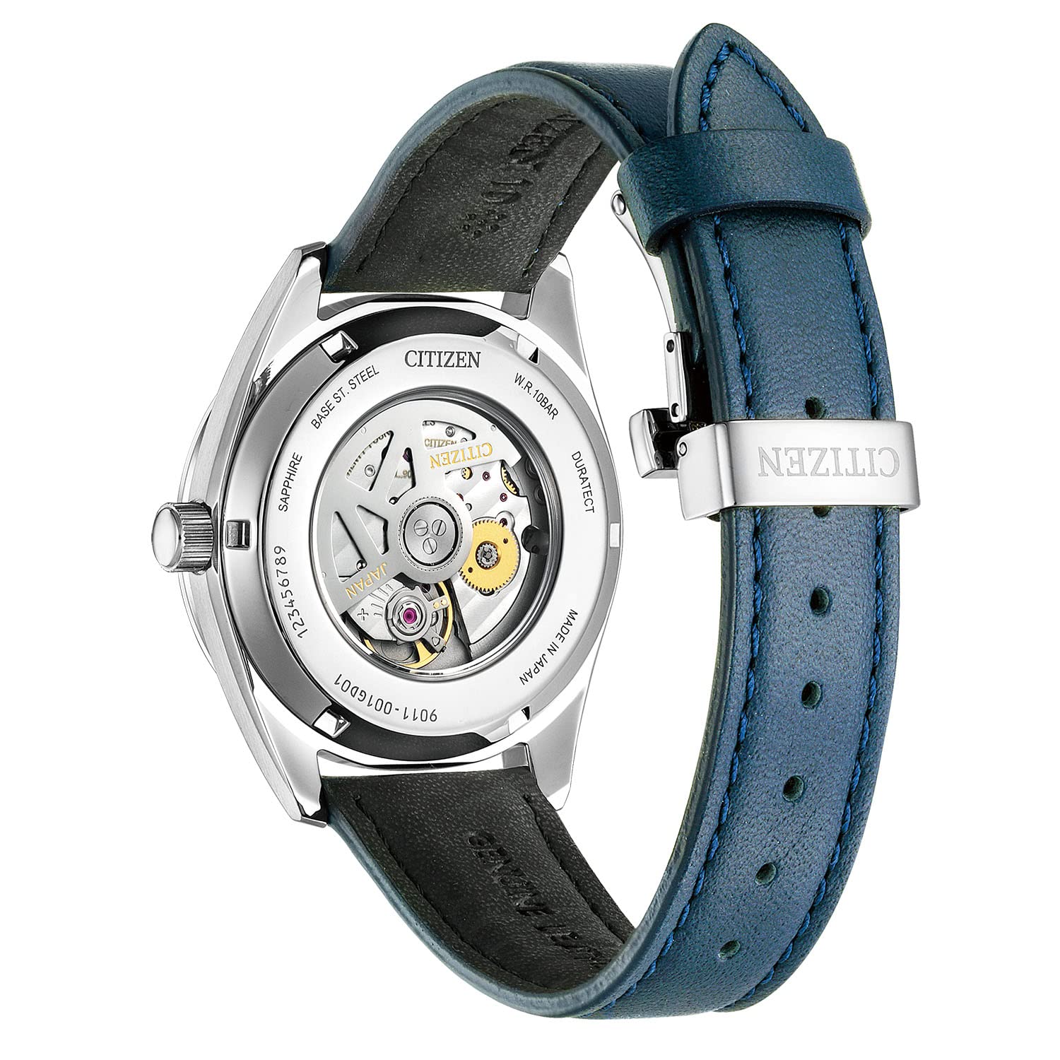 Citizen NB1060-12L Men's Mechanical Automatic Watch Silver Foil Lacquer Dial Made in Japan Blue, blue, Classic