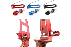 FUNTRESS Archery Cushion Plunger and Magnetic Arrow Rest Set Screw-in Pressure Button Metal Arrow Rest for Recurve Bow