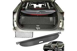 Volcaner Cargo Cover for Kia Sportage 2026 2025 2024 2023 Accessories,Carbon Fiber Texture Retractable Trunk Cover Privacy Screen Security Shield Shade for 2023-2025 2026 Kia Sportage Accessories