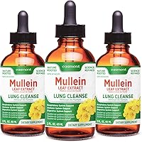 Easment Mullein Leaf Extract Drops for Lungs – Herbal Supplement for Lung Cleanse, Mucus & Phlegm Relief – Alcohol-Free Liqui