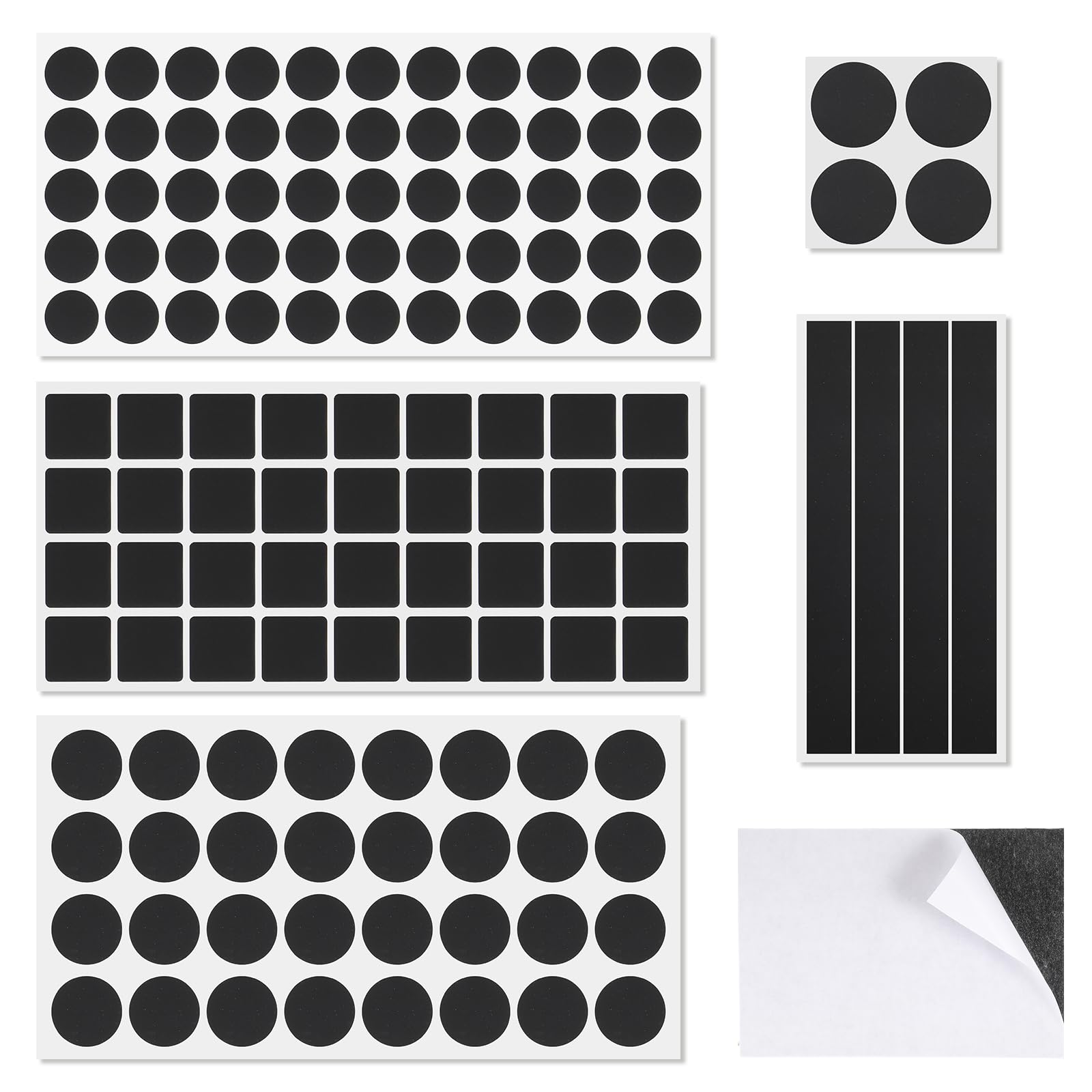 Photo 1 of 132 Piece Non Slip Furniture Pads Anti Slip Furniture Pads Cuttable Silicone Furnitures Pad Furnitures Felt Pad Self Adhesive No Slips Grips for Wood Floor for Chairs Tables Floors Rectangle