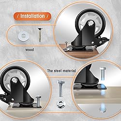 4" Caster Wheels, Casters Set of 4 Heavy Duty