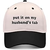Put It on My Husbands Tab Hat, Funny Vintage Trucker Hats Adjustable Cap for Men Women Classic Baseball Cap