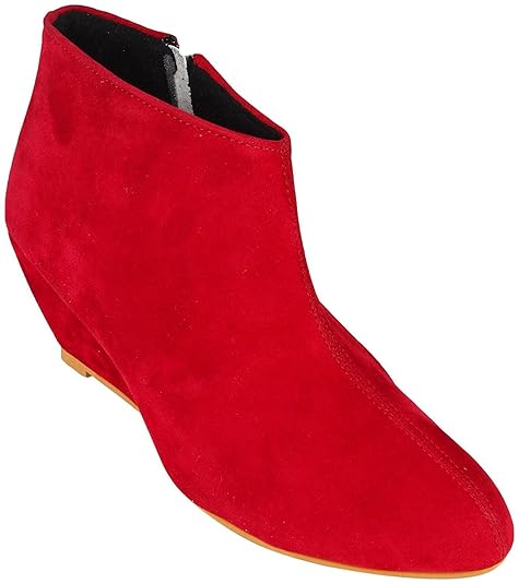 red colour boots