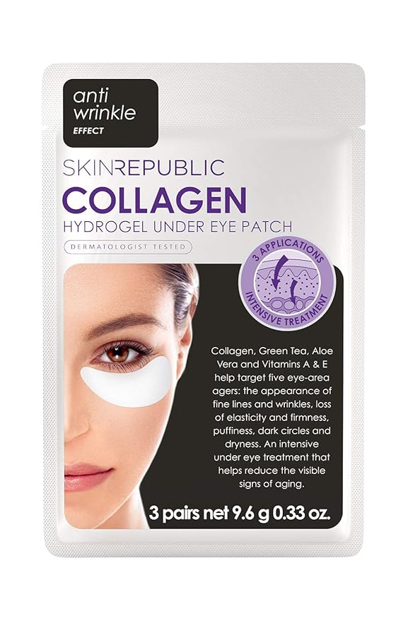 Amazon Com Skin Republic Collagen Hydrogel Under Eye Patch Collection 1 Pack Beauty