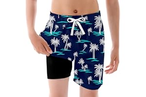 westwolf 6-20T Boys Swimming Trunks 2 in 1 Bathing Suit Quick Dry Board Shorts