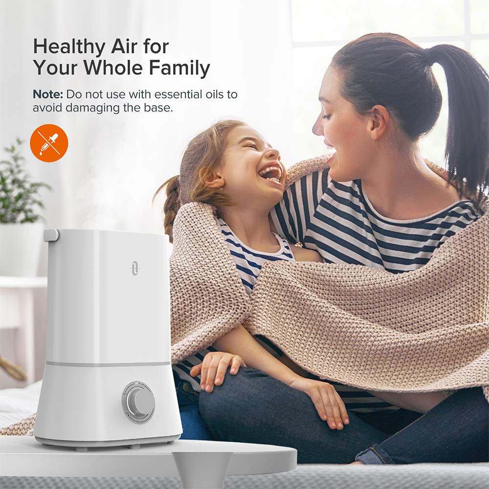 TaoTronics 26dB Quiet Humidifiers for Bedroom, 4L Ultrasonic Cool Mist