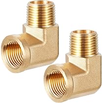 Industrial Supply 45° Male Elbow – 1/2 Male Pipe X 1/2 Female Pipe Swivel, 6-Pack (1503-08-08)