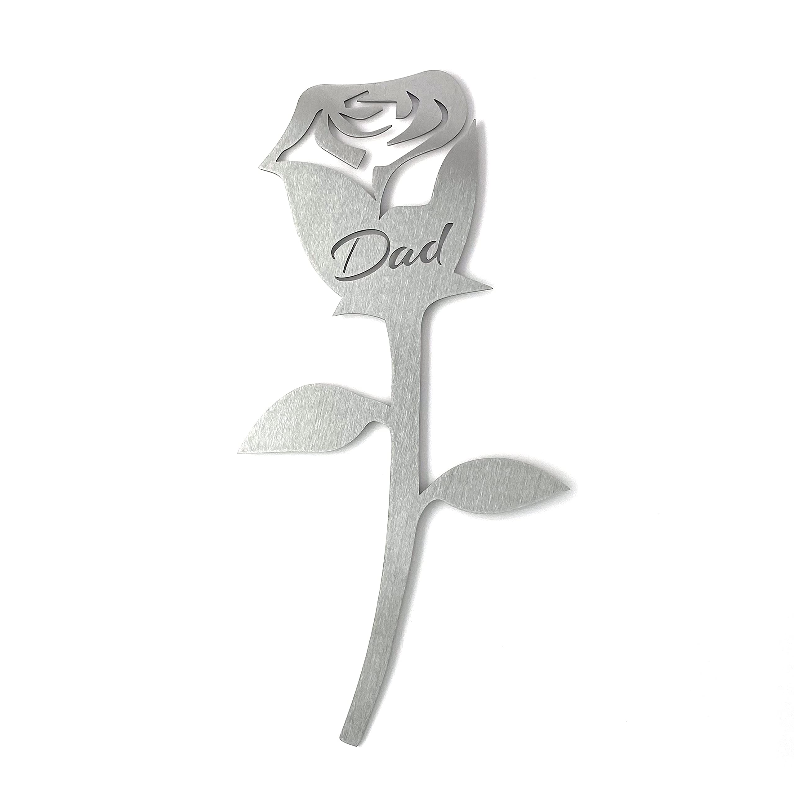 Image Industry Dad Steel Rose Garden Sculpture – Rustic Outdoor Decor – Gift for Dad