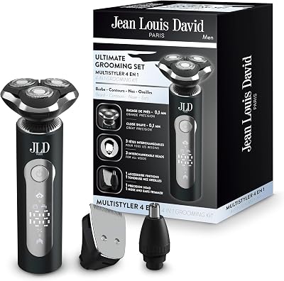 Rasoir Barbe Électrique 4 en 1 – Rasage 0,1 mm – Tondeuse Nez, Oreilles Et Finitions – Têtes Flottantes Précises – Batterie Lithium Rechargeable USB-C – Set Complet Grooming Homme