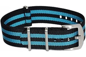 BluShark Original Premium Nylon Watch Strap - Stainless Steel Buckle with Multiple Sizes & Premium Styles, Replacement Watch Straps for Men & Women, Ballistic Military Waterproof