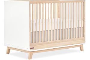 Fisher Price Siesta 3-in-1 Convertible Crib by Dream On Me, Matte Black Vintage Oak