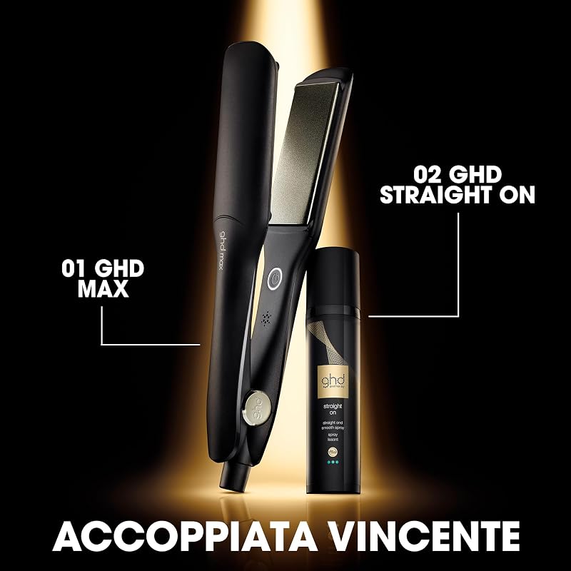 max, Piastra Lamelle Larghe 42 mm per Capelli Ricci, Spessi o Lunghi