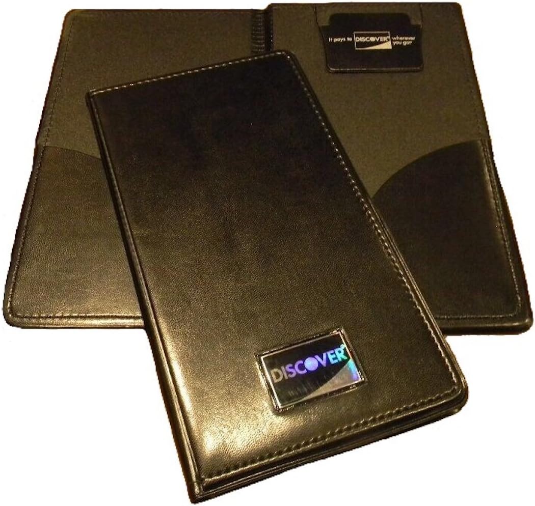 NEW Restaurant Waitstaff Waiter Waitress Double Panel Checkbook Presenter Leather Black Good Quality