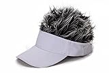 Men's Hair Visor ​Sun Hats Visor with Hair Fake