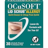 OCuSOFT Lid Scrub Allergy Eyelid Cleanser &ndash; 30 Pre-Moistened Pads | with Tea Tree Oil for Allergy-Prome Eyelids