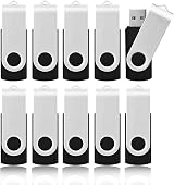 KOOTION 8GB USB Flash Drive 10 Pack Swivel Capless USB 2.0 Black