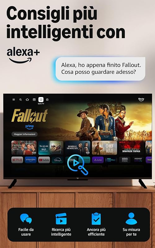 Fire TV Stick HD (ultimo modello), TV gratuita e in diretta, telecomando vocale Alexa, alimentazione tramite TV, configurazione semplice, trova serie TV più velocemente con Alexa+