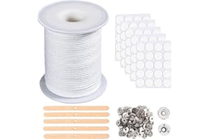 Candle Wicks, 200FT/ 61M Natural Cotton Candle Wicks for Candle Making DIY Candle, Candle Supplies Candle Making DIY Crafts (