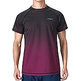 Mens Swim Shirts UPF 50+ Sun Protection Quick Dry SPF Rash Guard Outdoor Beach Fishing T Shirts