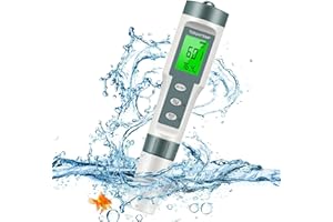 AMMSIA pH Meter - 0.01 High Precision TDS Meter Digital Water Tester TDS/pH/Temp 3-in-1 pH Tester for Water, 0-14 pH Test Range, Easy to Read, Calibrate, PPM Meter for Drinking Water, Wine, Food and Pool