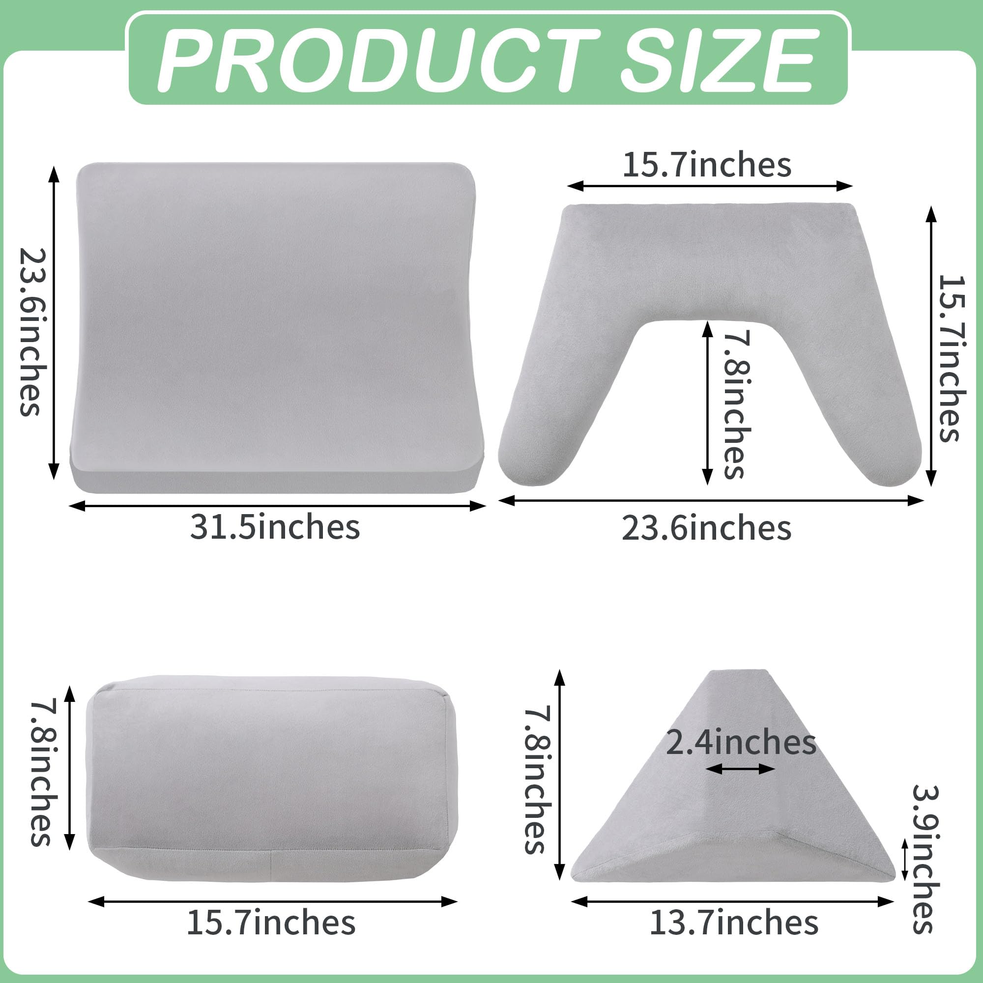 BALAPET Meditation Cushion Foam Meditation Cushion for Sitting on Floor,Floor Pillow with 2 Knee Cushion & Hip Cushion - Image 2