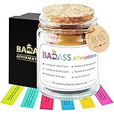 NStuiv Badass Affirmations Jar Congratulations Graduation Gifts Motivational and Inspirational Gifts for Women Men Boss Unique Funny Christmas Birthday Gift for Sister Coworker Friend