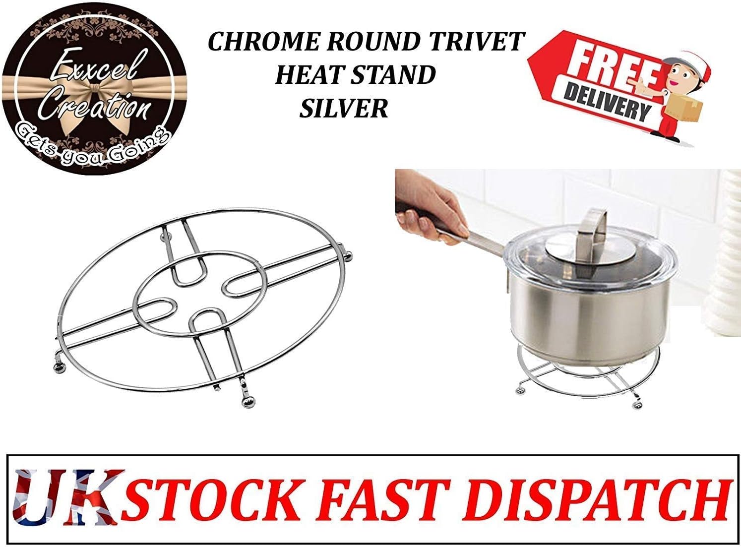 Koken En Tafelen Round Chrome Wire Kitchen Trivet Hot Plate Worktop Saucepan Stand Pan Kettle Mat Luxclusif Com
