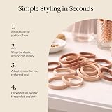 Kitsch Blush Hair Ties 20 Pcs No Damage Nylon Elastic Bands for Women view 7