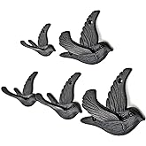 Ambipolar Flying Bird Iron Cast Decorative Bird Wall Mounted Coat Hooks (Classic)