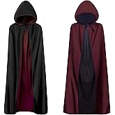 SZCXTOP Unisex Vampire Witch Hooded Capes,Women's Halloween Costumes Reversible Cloak,Cosplay Masquerade Party Robes