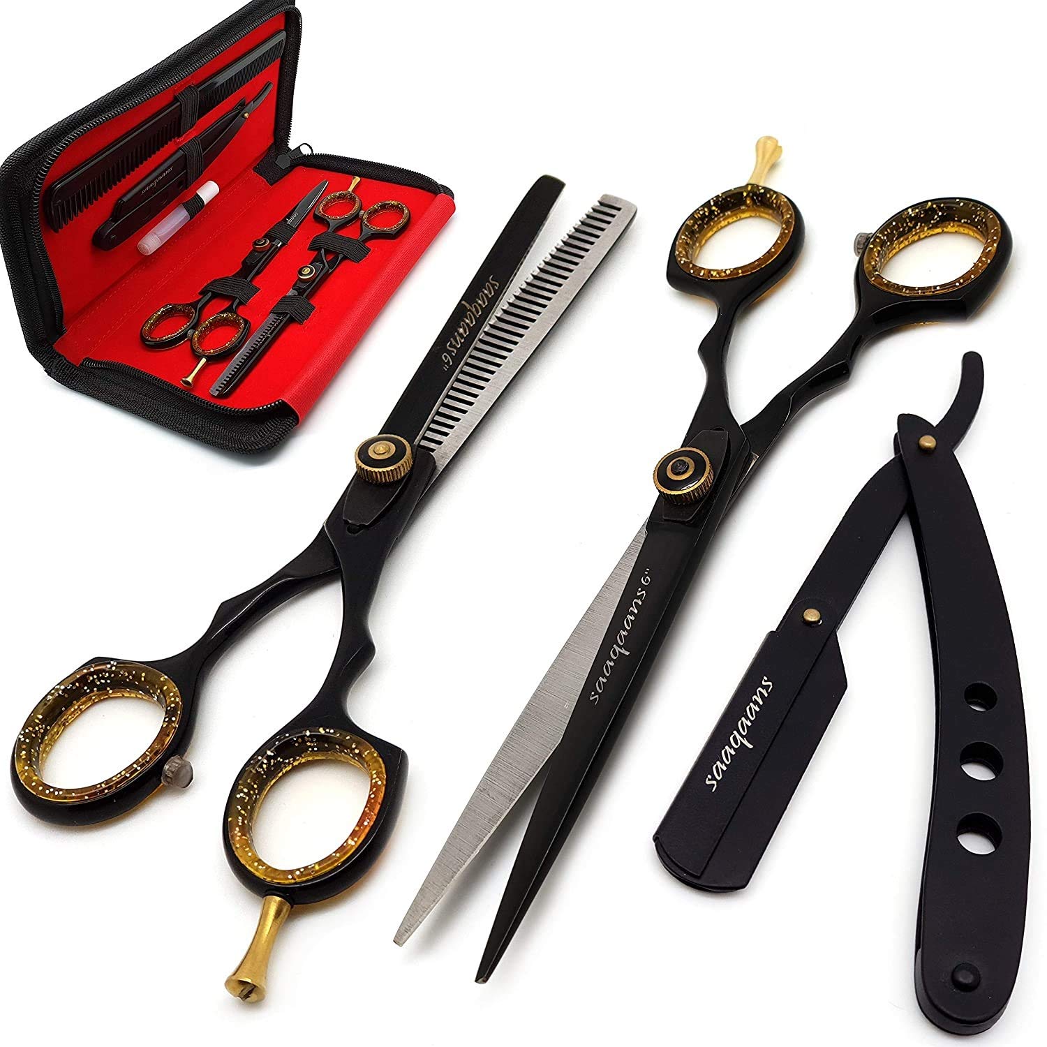 saaqaans professional hair cutting scissors set