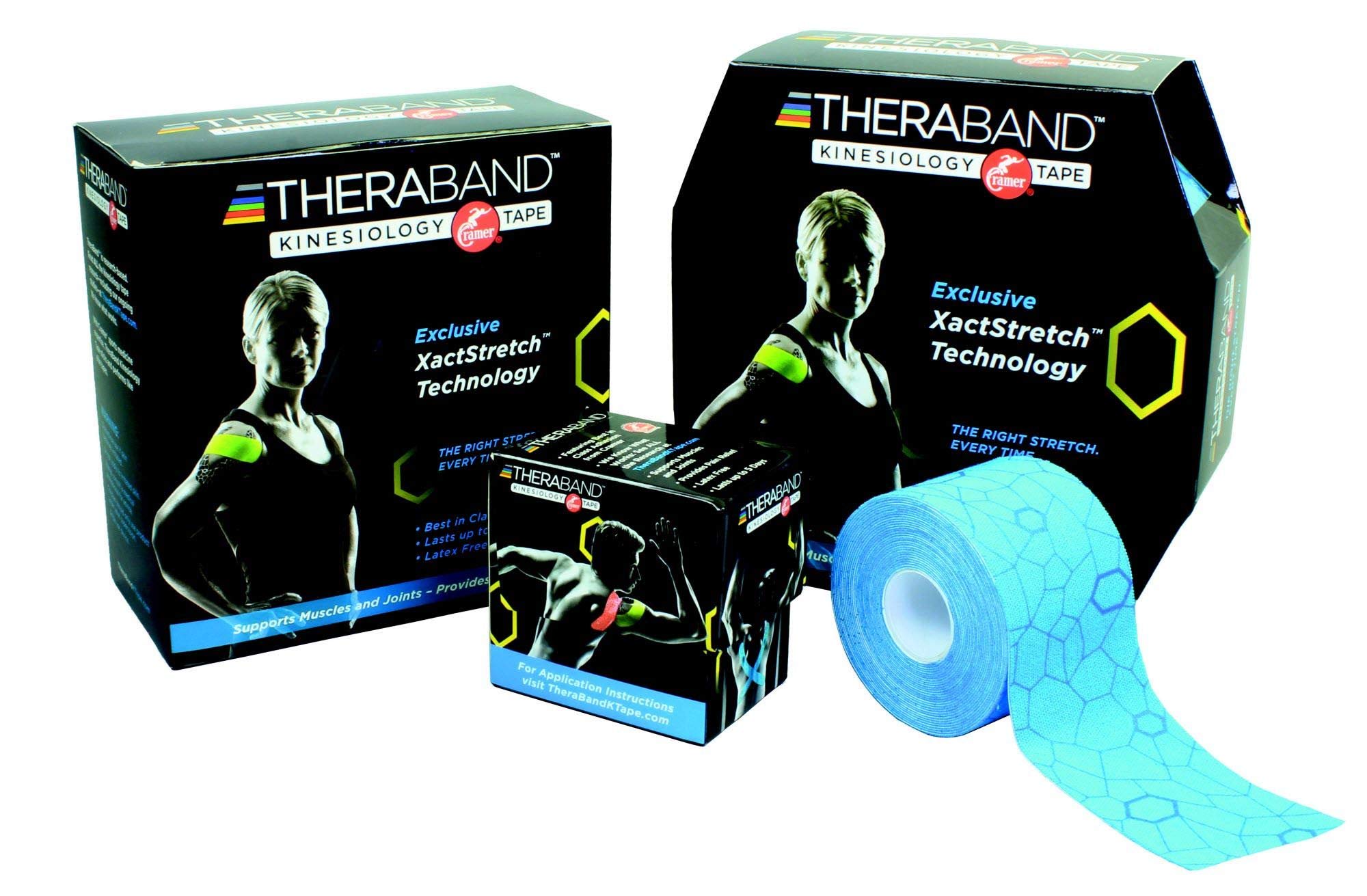 THERABAND Kinesiology Tape, Waterproof Physio Tape for Pain Relief, Muscle & Joint Support, Standard Roll, 5.1cm x 31.5m Bulk Roll, Black