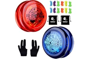 MAGICYOYO Looping Yoyo: Responsive for Kids Beginners, Starter 2A Loop Style. Easy to Play Basic String Tricks (D1 Blue + Red)