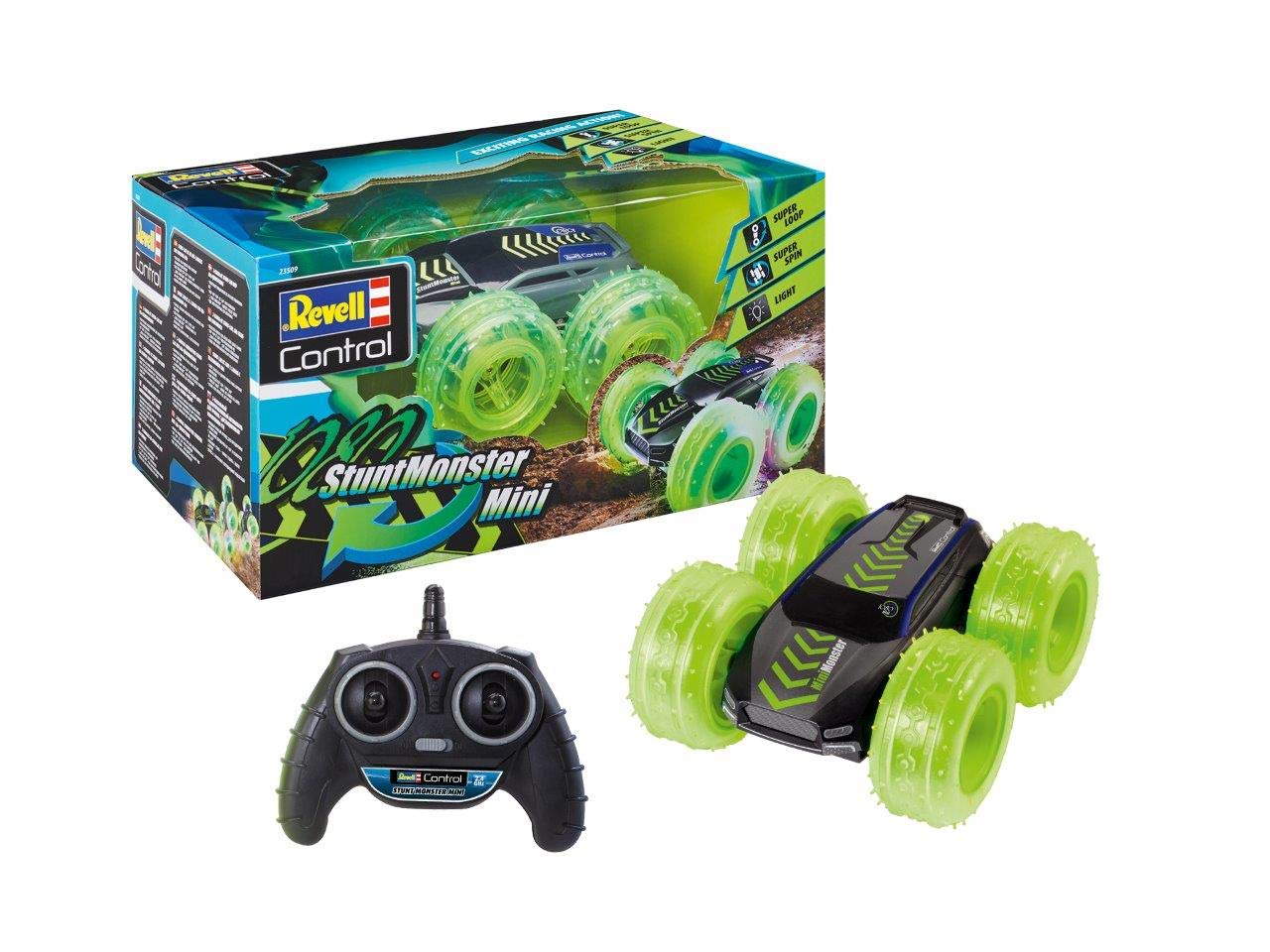 Revell Control 23509 Remote Control Stunt Car 1080 Stunt Monster Mini With Precise 2.4 GHz Control, Flips, 360 Spins, Crazy Stunts, 15.7cm in length