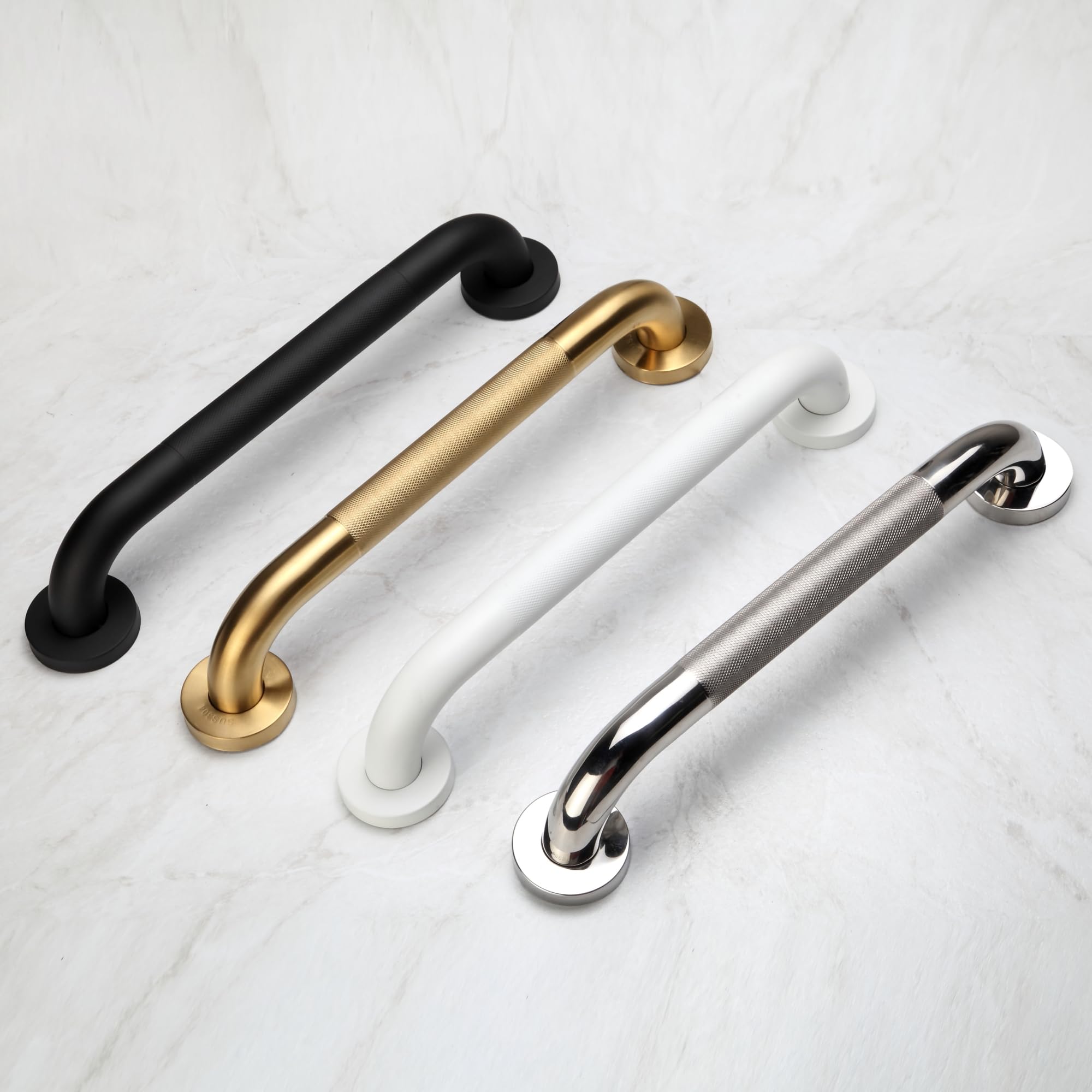 Shower Grab Bar, 2 Pack 16 Inch Gold Bathroom Grab Bar, 1.25