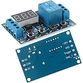 JESSINIE DC 6-30V Timer Relay with LCD Display, 1 Channel Delay Controller Module, Type-C Interface, Power Off Cycle Timer