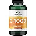 Swanson Vitamin C w/Rose HIPS - Herbal Supplement Promoting Skin Health, Heart Health & Immune System Support - Natural Formula Promoting Protection & Wellness - (90 Capsules, 1000mg Each)