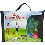 Funsparks Glow In The Dark Soft Round Rubbery Plastic Lawn Darts - The Most Fun Outdoor Backyard Lawn Game