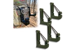 Molle Hook for Saddle Hunting, Molle Clip Accessories for Bow Hunting & Climbing Sticks, Compatible with Molle Platform Tacti