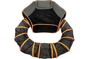 OKSTENCK Outdoor Enclosures for Indoor Cats - 2-in-1 Portable Playhouse Foldable Playpen With Tunnel for Cats, Hamster, Ferre