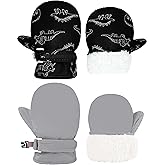 YMYDYFC Toddler Mittens 2 Pack Baby Waterproof Gloves Toddler Snow Gloves Kids Winter Mitten For Boy Girl Kids Ski Mitten