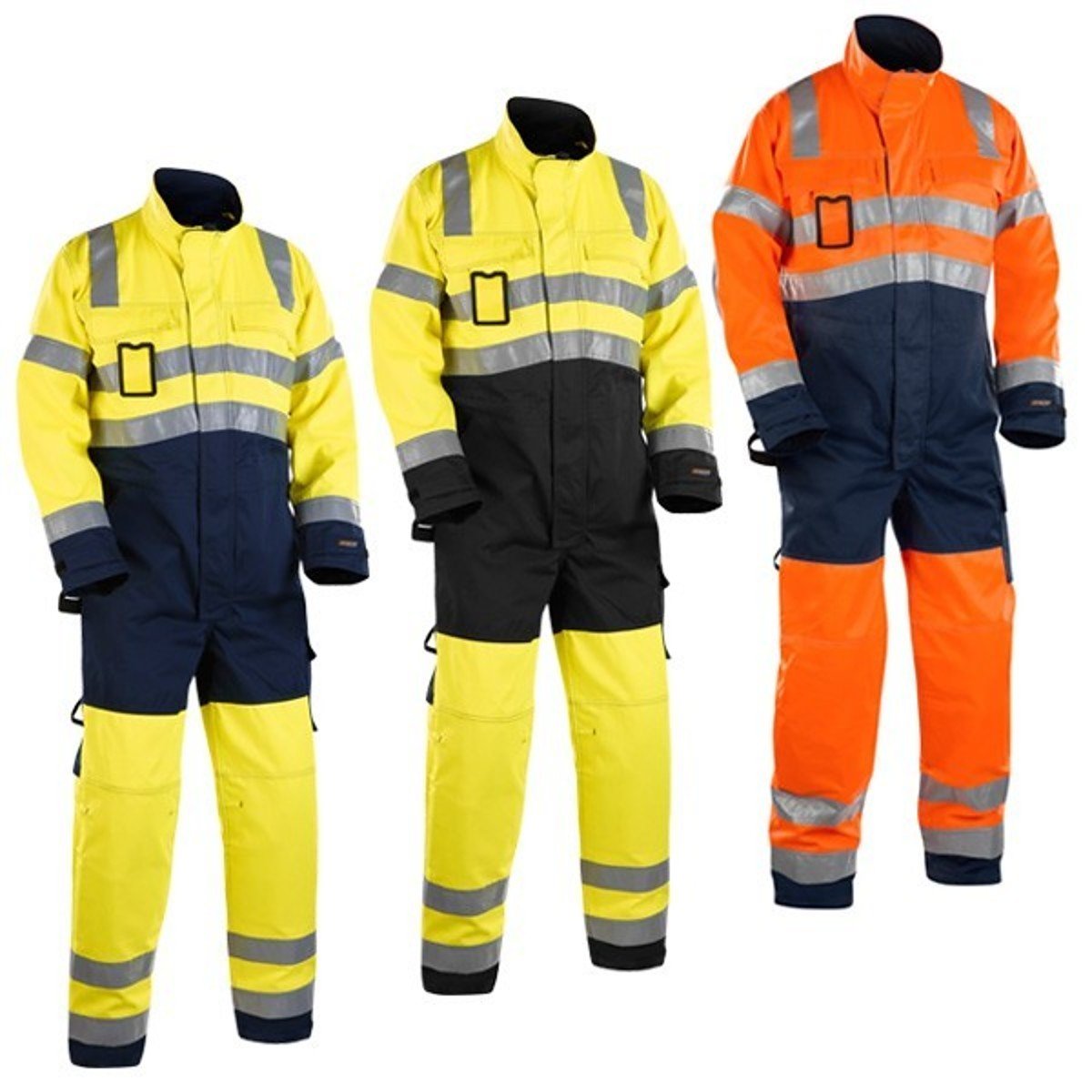 Blakläder 637318043389C46 Size C46 Cl.2 "High Vis" Overall - Yellow/Navy Blue