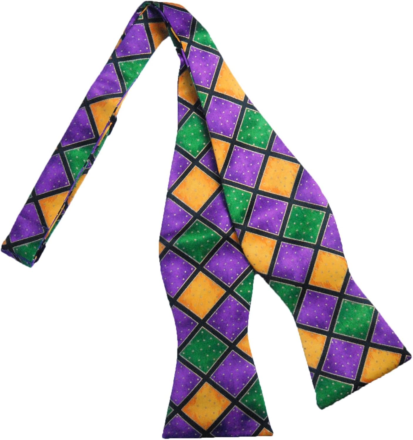 mardi gras dog bow tie