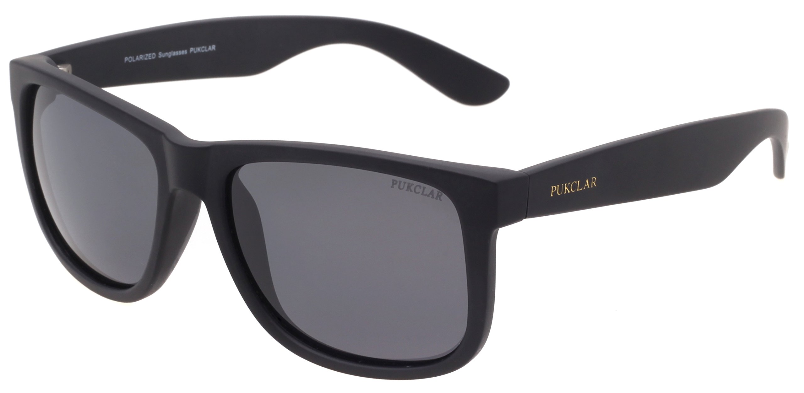 PUKCLAR Retro Polarized Wayfarer Sunglasses Classic UV400 Protection Sunglasses for Men Women Ultra Light pk1004