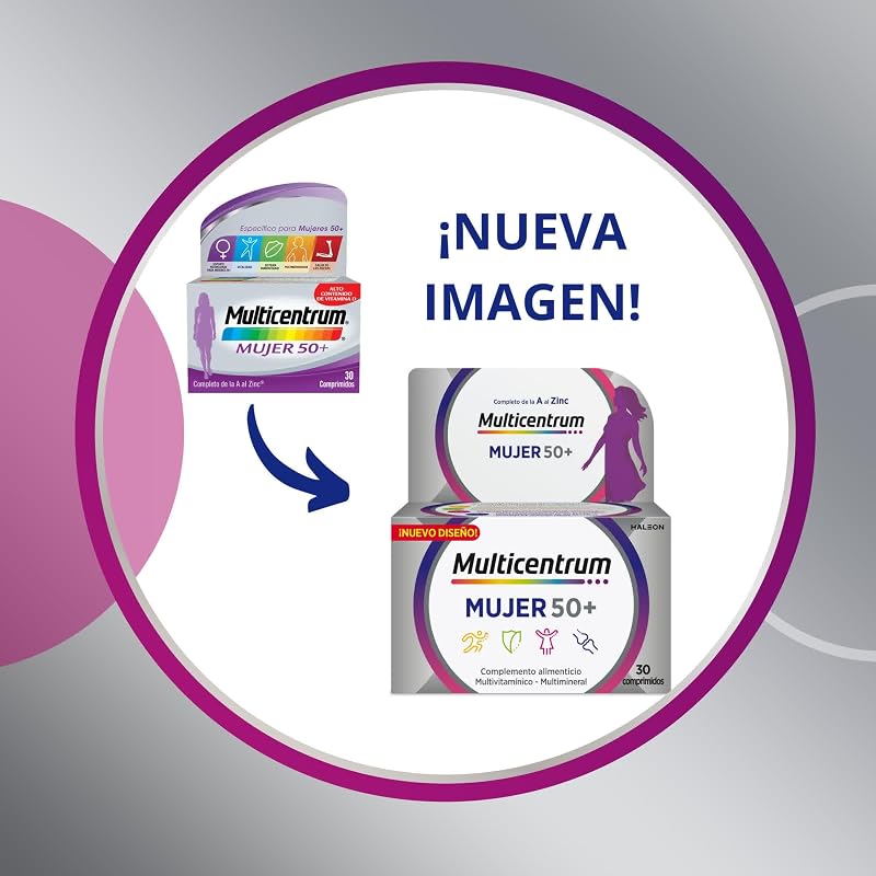 Mujer 50+, Multivitamínico y Multimineral, 90 Comprimidos