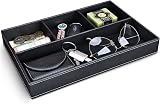 GORESE Leather Valet Tray - Organiser Box for Keys, Coins, Jewellery view 1